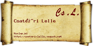 Csatári Lelle névjegykártya